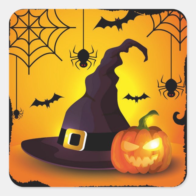 Halloween Square Sticker (Front)