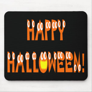 Halloween Squash Text Mouse Pad
