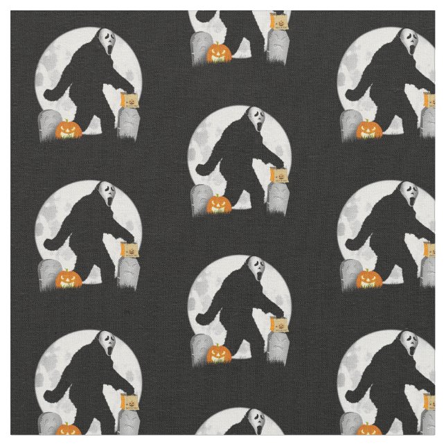 Halloween Squatchin' Fabric (Close Up)