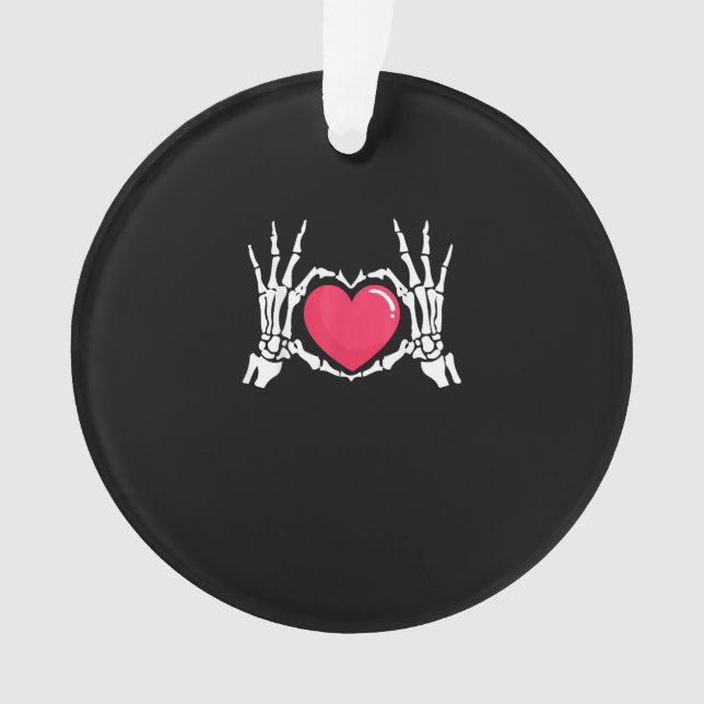 Halloween squelette coeur main (devant)
