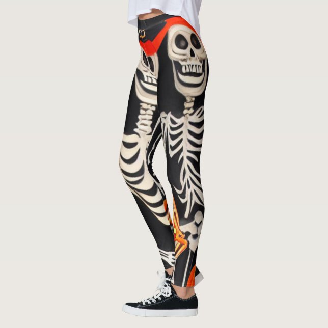 Halloween Squelette Leggings (Gauche)