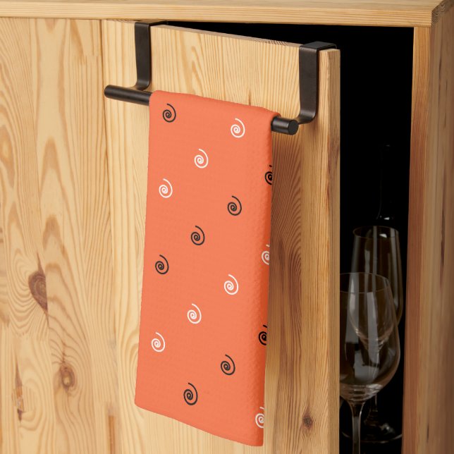 Halloween Squiggles Kitchen Towel (Thirds Fold)