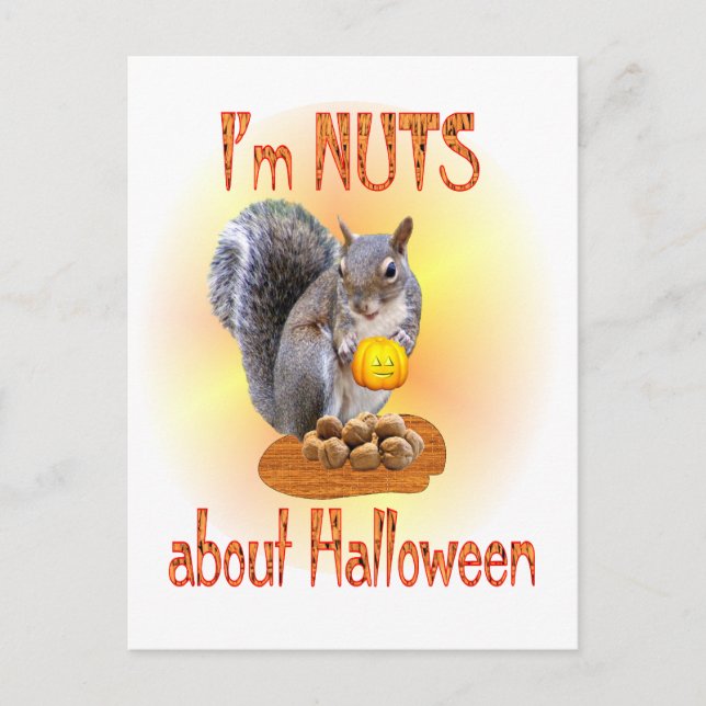 Halloween Squirrel Postcard (Front)