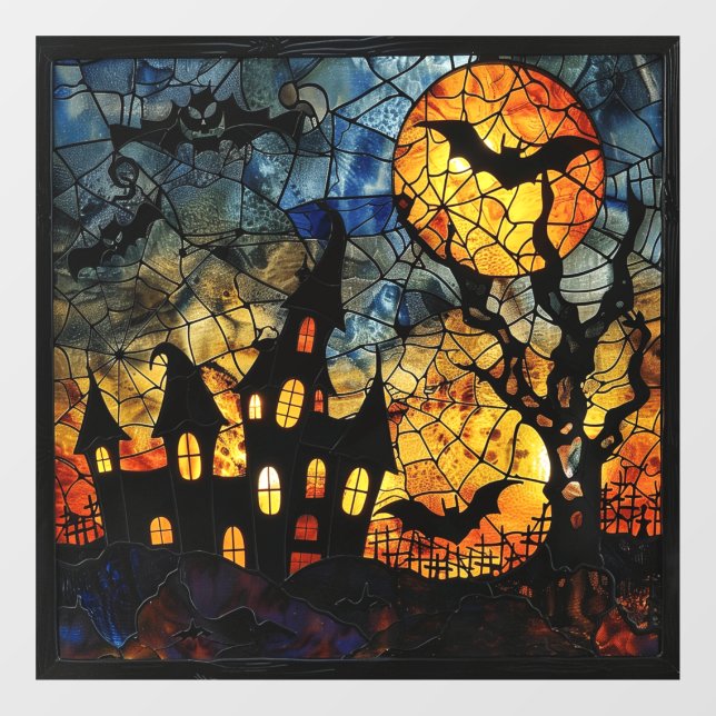 Halloween Stained Glass Art Window Clings (Sheet)