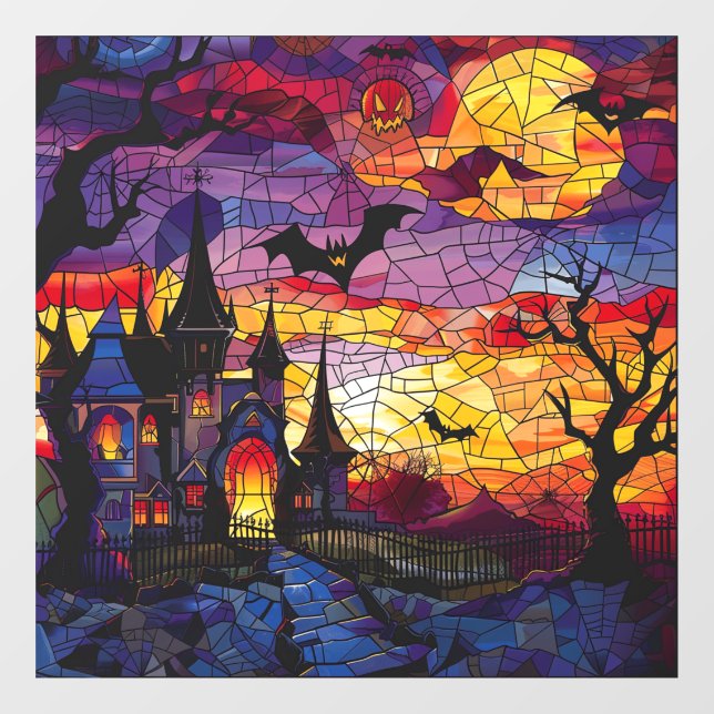 Halloween Stained Glass Art Window Clings (Sheet)
