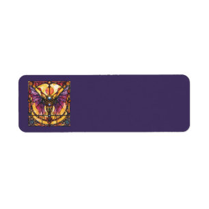 Halloween Stained Glass Steampunk Address Labels