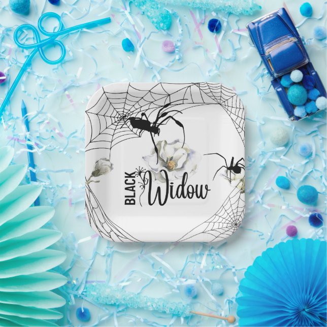 Halloween Stamp Collection "Black Widow"  Paper Plate (Party)