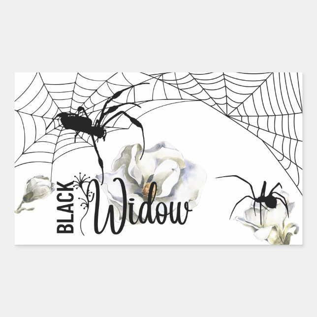 Halloween Stamp Collection "Black Widow" Sticker (Front)