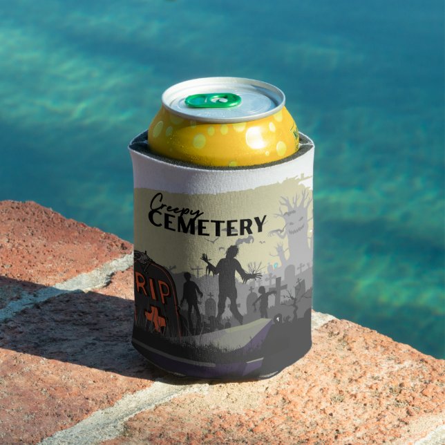 Halloween Stamp Collection "Creepy Cemetery" Can Cooler (In Situ Pool)