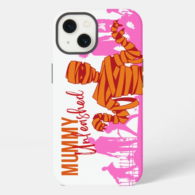Halloween Stamp Collection "Mummy Unleashed" iPhone Case (Back)