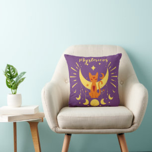 Halloween Stamp Collection "Mysterious" 16" x 16" Throw Pillow