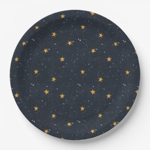 Halloween Starry Night Paper Plate