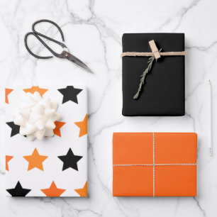 Halloween Stars Wrapping Paper Sheet