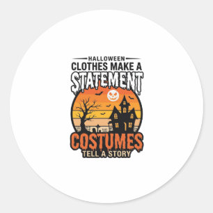 Halloween Statement Costumes Vintage T-Shirt Desig Classic Round Sticker
