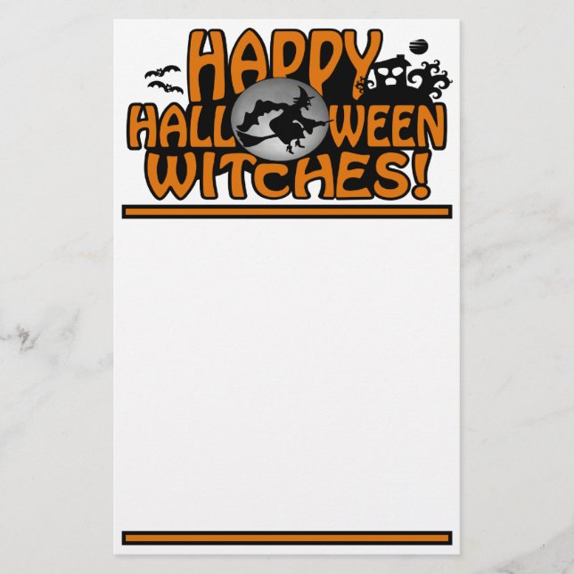 Halloween stationary, customizable stationery (Front)