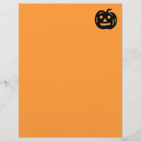 Halloween stationery paper | carved pumpkin face
