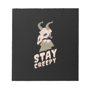 Halloween Stay Creepy Goat Gift Notepad