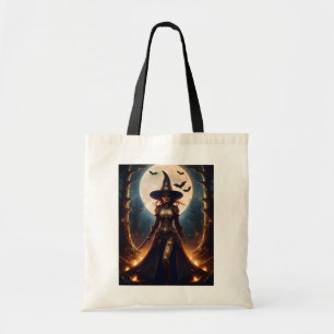 Halloween Steampunk Forest Witch Tote Bag
