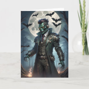 Halloween Steampunk Frankenstein's Monster Card