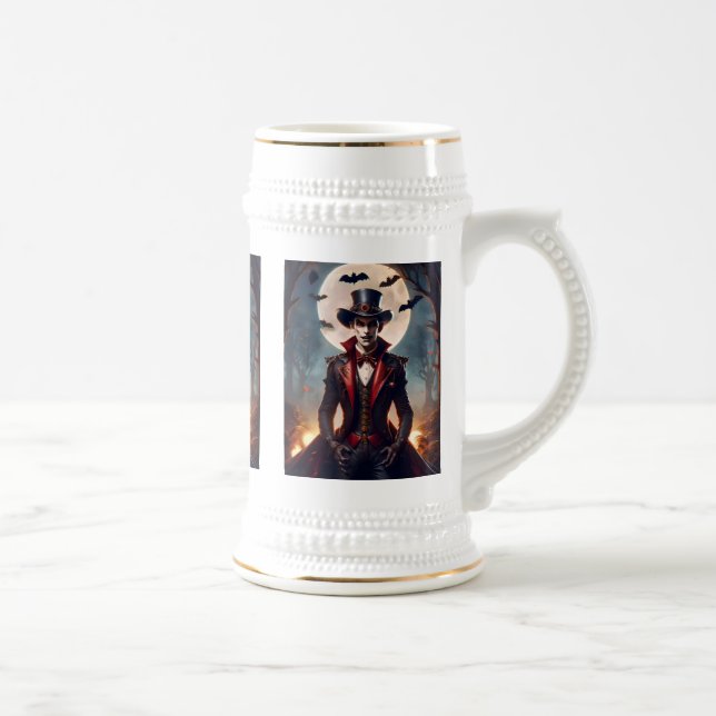 Halloween Steampunk Gothic Zombie Vampire Beer Stein (Right)
