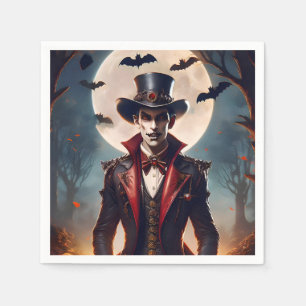 Halloween Steampunk Gothic Zombie Vampire Napkin