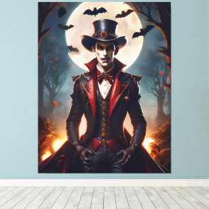 Halloween Steampunk Vampire Zombie Canvas Print