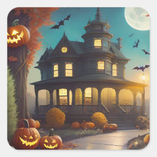 Halloween Sticker Bats in the Attic