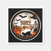 HALLOWEEN Sticker - Black Cat Scary Pumpkin
