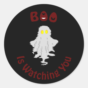 Halloween Sticker   Boo Is Watching You