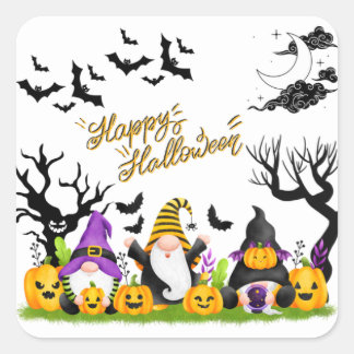 Halloween Sticker | Happy Halloween | Gnomes
