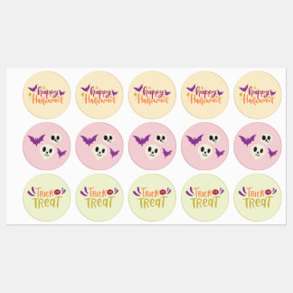 Halloween Sticker Sheet Treat Bag Labels for Kids