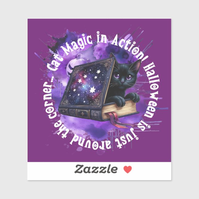  Halloween Stickers Cat (Sheet)