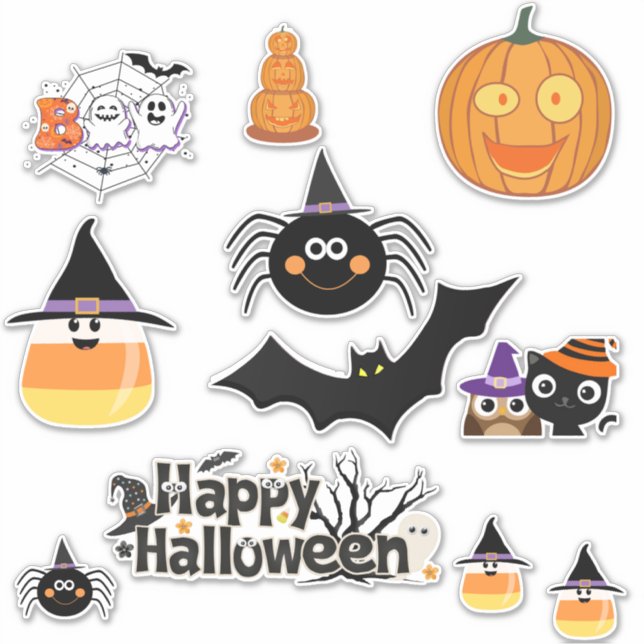 Halloween stickers sheet (Front)