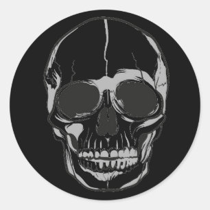 Halloween Stickers-Skull Classic Round Sticker