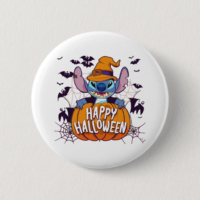 Halloween Stitch 2 Inch Round Button (Front)