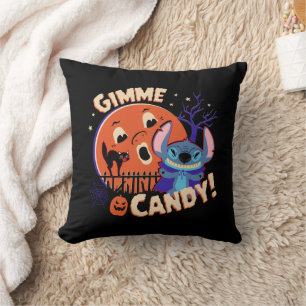 Halloween Stitch   Gimme Candy! Throw Pillow