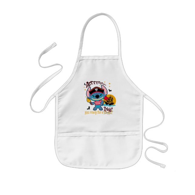 Halloween Stitch Pirate Kids Apron (Front)