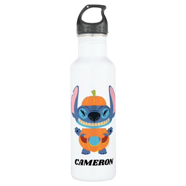 Halloween Stitch Pumpkin 710 Ml Water Bottle (Front)