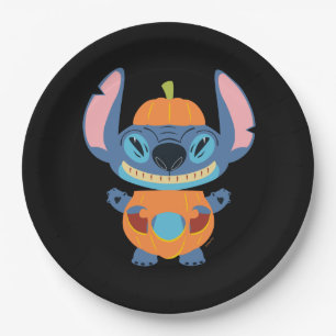 Halloween Stitch Pumpkin Paper Plate
