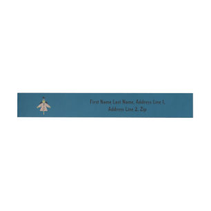 Halloween Straw Scarecrow and Ravens Custom Wraparound Address Label