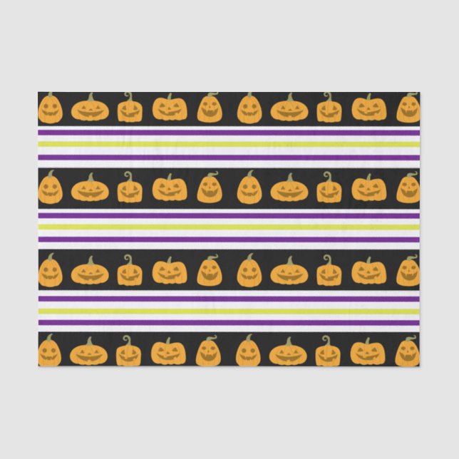 Halloween Stripe Tissue Paper (Front)