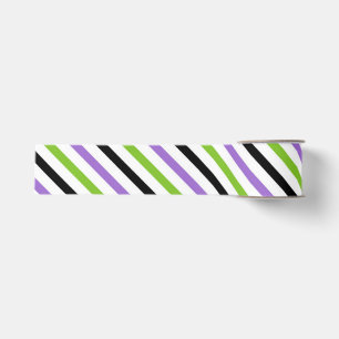 Halloween Stripes – Bold Diagonal Pattern Grosgrain Ribbon