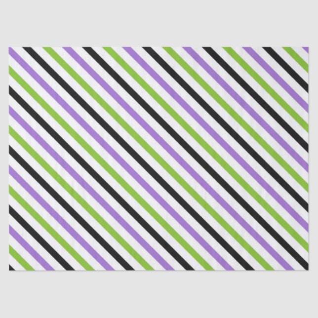 Halloween Stripes – Bold Diagonal Pattern Tissue Paper (Front)