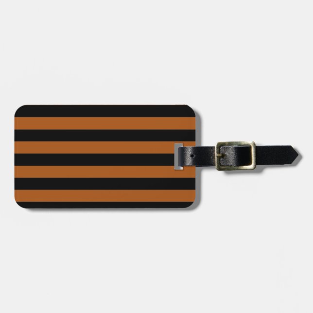 Halloween Stripes Luggage Tag (Front Horizontal)