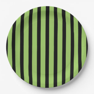 Halloween Stripes Paper Plates