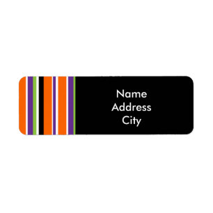 Halloween Stripes Striped Fun Address Label