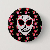 Halloween Sugar Skull Dias De Los Muertos Roses