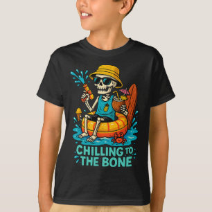 Halloween Summer Chilling To The Bone Skeleton Flo T-Shirt