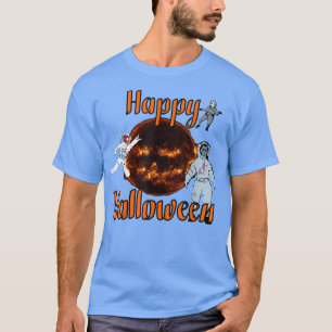 Halloween Sun w vampire hockey player & devil astr T-Shirt
