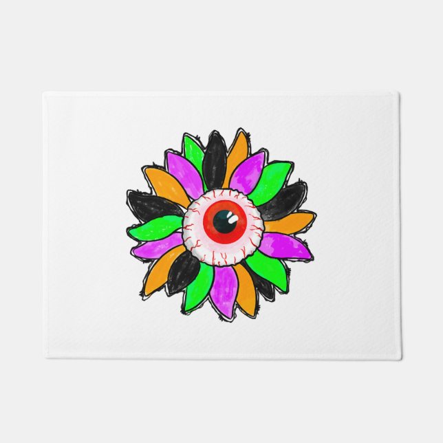 Halloween Sunflower Doormat (Front)